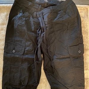St Johns Bay Black Capri Pants 18W